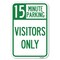 Signmission Reserved Parking Sign 15 Minute Parking Heavy-Gauge Aluminum Sign, 12" x 18", A-1218-23055 A-1218-23055 - alternate 1